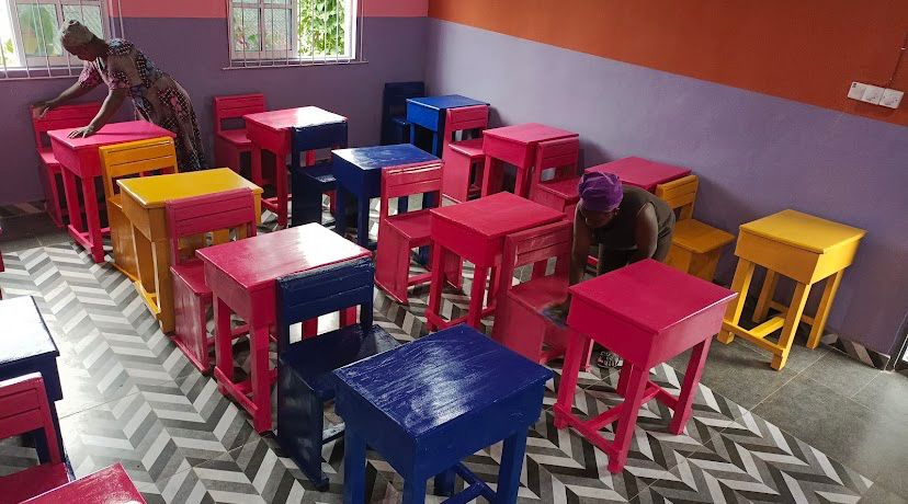 Nursery children learning